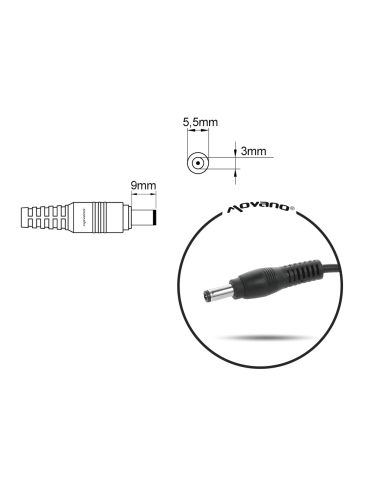 Zasilacz Mitsu 19v 2.1a (5.5x3.0 pin) 40W do Samsung