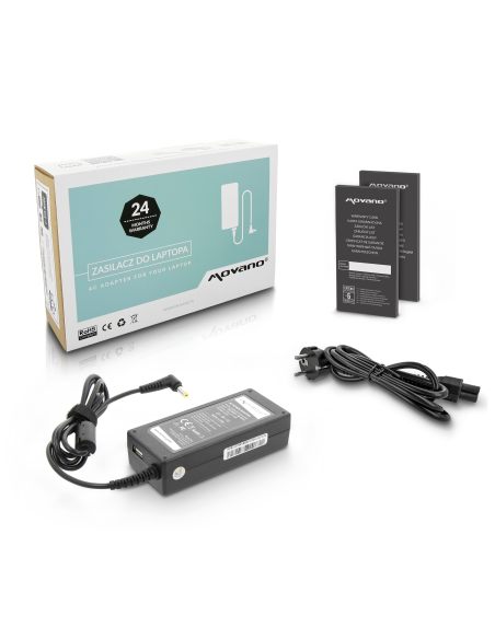 Zasilacz Movano 19v 3.42a (5.5x1.7) 65W z wyjściem USB - Acer, Packard Bell