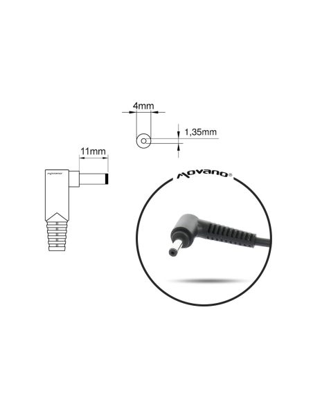 Zasilacz Movano 19v 2.37a (4.0x1.35) 45W do Asus