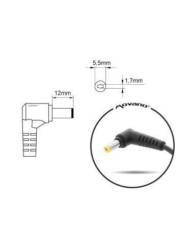 Zasilacz Movano 19v 6.32a (5.5x1.7) 120W do Acer