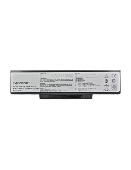 Bateria Movano do Asus K72, K73, N73, X77 (6600mAh)