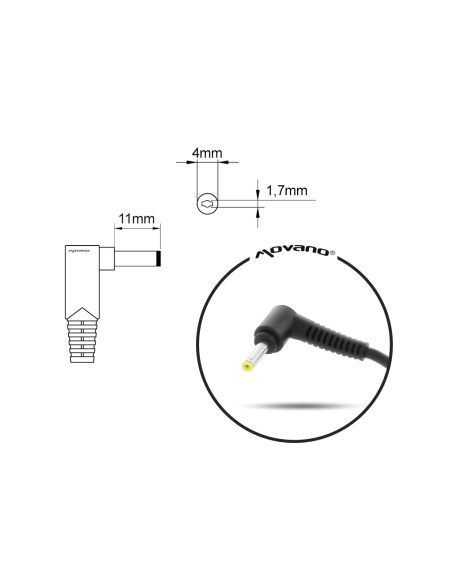 Zasilacz Mitsu 20v 3.25a (4.0x1.7) 65W do Lenovo