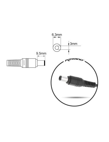 Zasilacz Movano 15v 4a (6.3x3.0) 60W do Toshiba
