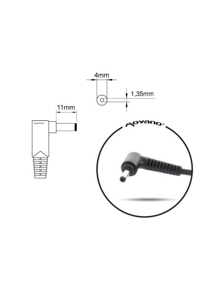 Zasilacz Movano 19v 3.42a (4.0x1.35) 65W do Asus