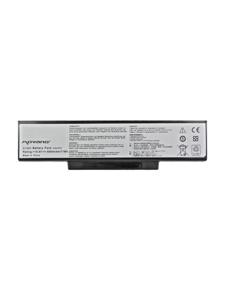 Bateria Movano do Asus K72, K73, N73, X77 (6600mAh)
