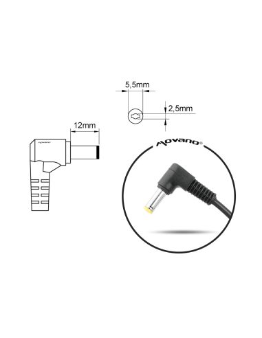 Zasilacz Mitsu 20v 4.5a (5.5x2.5) 90W do Fujitsu, Gateway, Lenovo