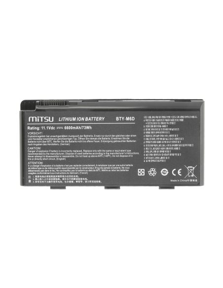 Bateria Mitsu do MSI GT660, GT780, GX780