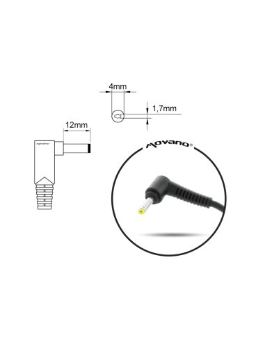 Zasilacz Mitsu 19v 2.1a (4.0x1.7) 40W do HP, Compaq, Toshiba