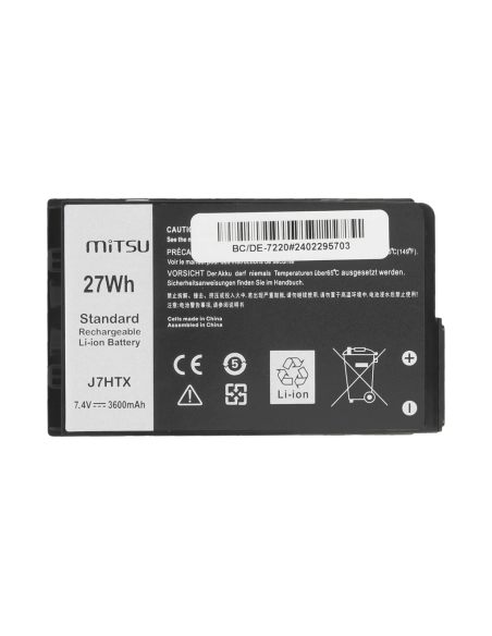 Bateria Mitsu do Dell Latitude Rugged Extreme 12 (7202), 12 (7212), 12 (7220)