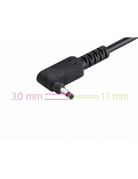 Strom für Laptops Asus/Acer 19V 2.37A 45W 3.0x1.1mm