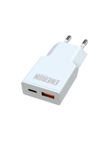Ładowarka GaN 30W 1xUSB-C 1xUSB-A Biała