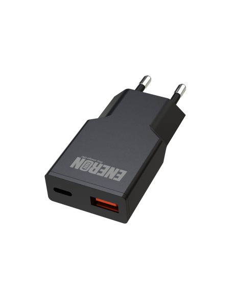 Ładowarka GaN 30W 1xUSB-C 1xUSB-A Czarna