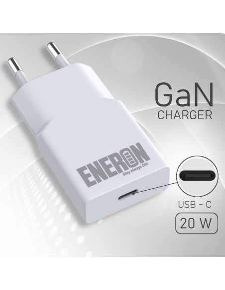 Ładowarka GAN 20W 1xUSB-C Biała