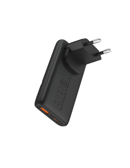 Ładowarka GaN 65W 1xUSB-C 1xUSB-A Czarna