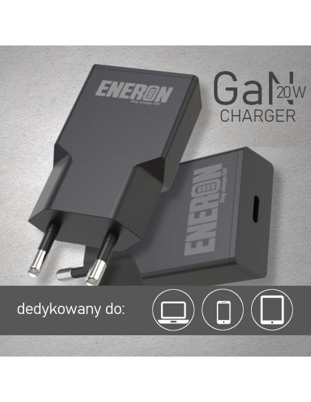 Ładowarka GaN Technology 20W USB-C Czarna
