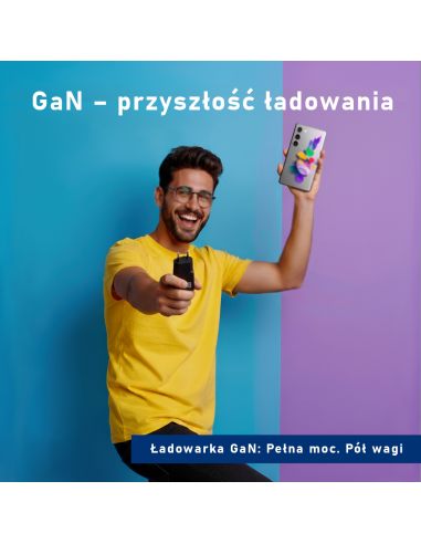 Ładowarka GaN 20W 1xUSB-C Czarna