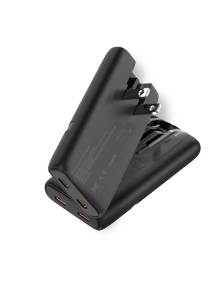 Ładowarka GaN Technology TRAVEL 65W SLIM USB-C USB-A Czarna