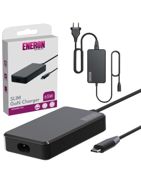 Zasilacz Ładowarka GaN SLIM 65W USB-C czarny