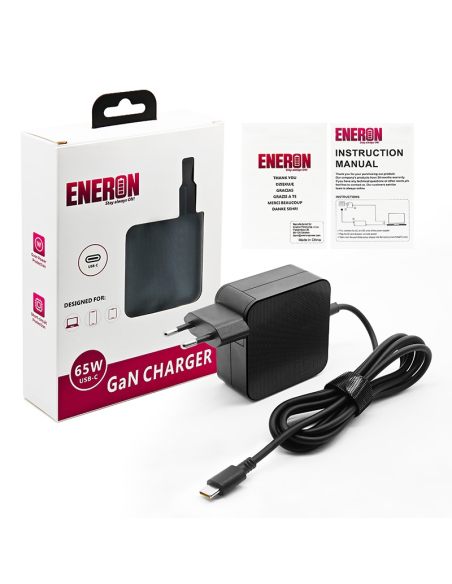 Zasilacz Ładowarka 65W GaN USB-C Universal Black