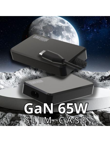 Zasilacz Ładowarka GaN SLIM 65W USB-C czarny