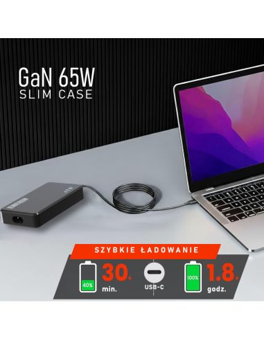 Zasilacz Ładowarka GaN SLIM 65W USB-C...