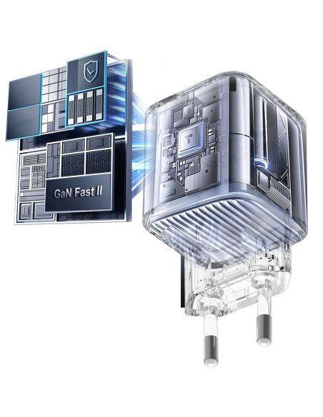 Ładowarka GaN 65W Mini Power Cube Biała UBS-C