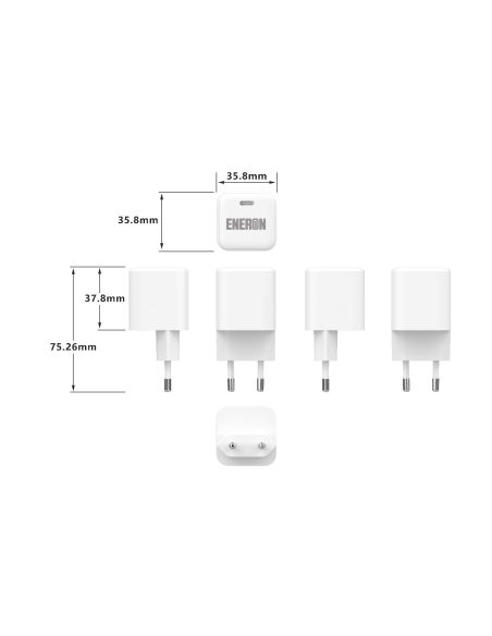 Ładowarka GaN 65W Mini Power Cube Biała UBS-C