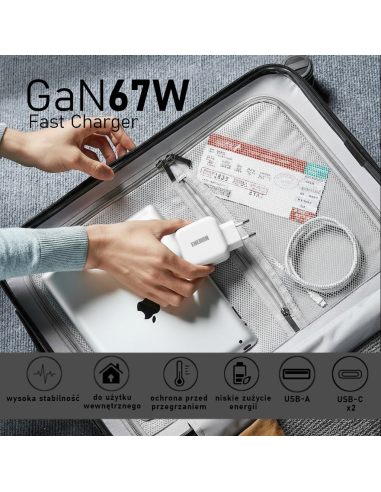 Ładowarka GaN 67W SuperFast 2xUSB-C...