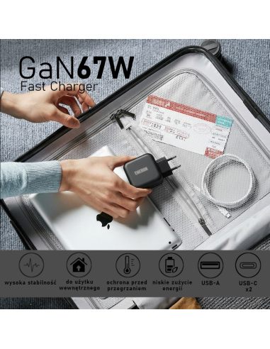 Ładowarka GaN 67W SuperFast 2xUSB-C...