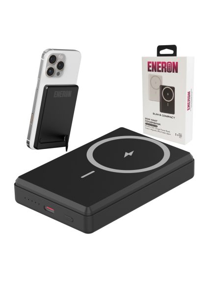 Powerbank 20W 5000mAh wireless/magnet czarny