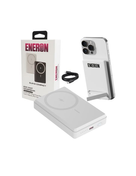 Powerbank 20W 10000mAh wireless/magnet biały