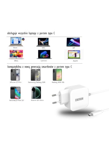 Eneron 67W WALL GaN CHARGER - white