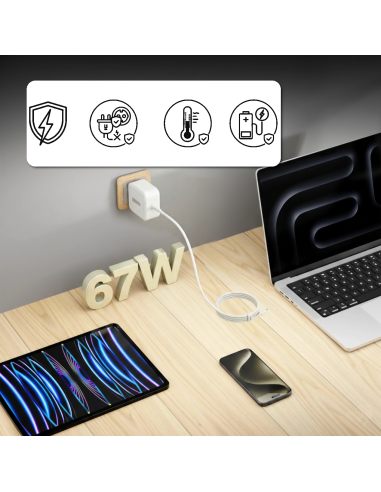 Eneron 67W WALL GaN CHARGER - white