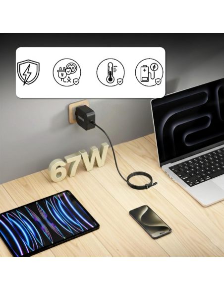 Eneron 67W WALL GaN CHARGER - BLACK