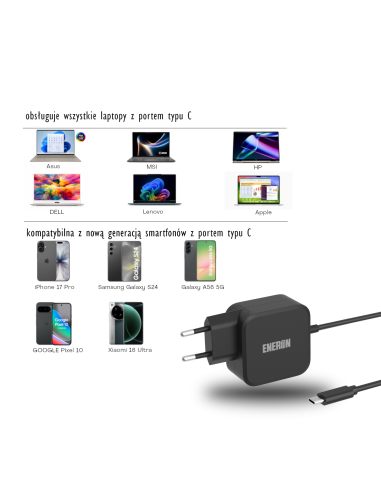 Eneron 67W WALL GaN CHARGER - BLACK