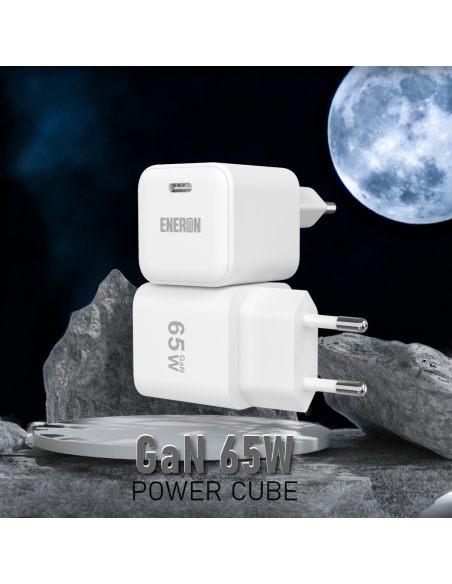 Ładowarka GaN 65W PowerCube Biała ubs-c
