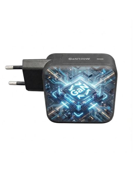 Ładowarka GaN Technology 100W 3xUSB-C USB-A czarna