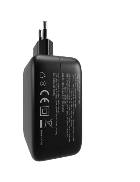 Ładowarka GaN Technology 100W 3xUSB-C USB-A czarna