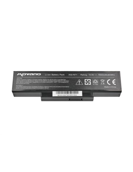 Bateria Movano Premium do Asus K72, K73, N73, X77 (7800mAh)