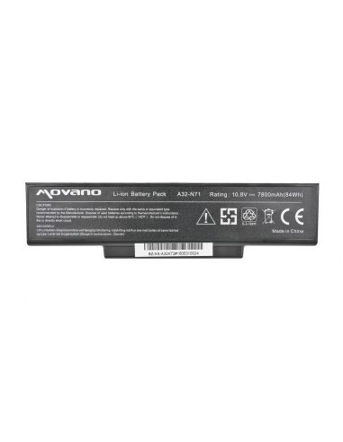 Bateria Movano Premium do Asus K72, K73, N73, X77 (7800mAh)