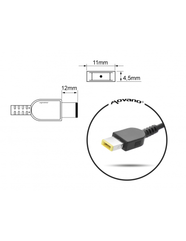 Zasilacz Mitsu 20v 6.75a (prostokątny 11.0x4.5 pin - Yoga) 135W do Lenovo