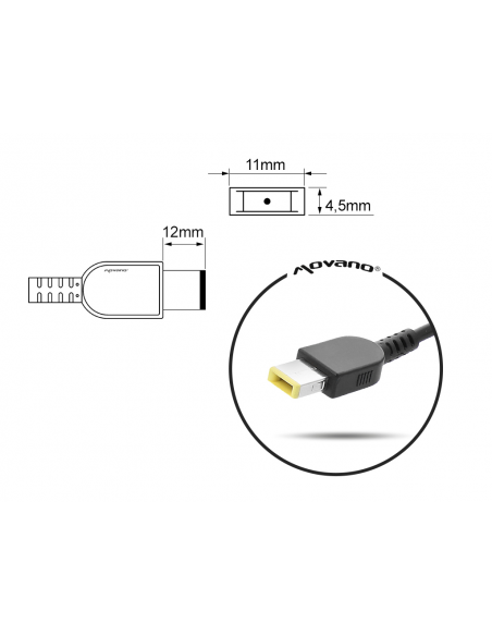 Zasilacz Mitsu 20v 6.75a (prostokątny 11.0x4.5 pin - Yoga) 135W do Lenovo