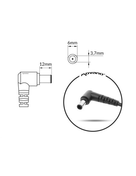 Zasilacz Movano 19.5v 9.23a (6.0x3.7) 180W do Asus