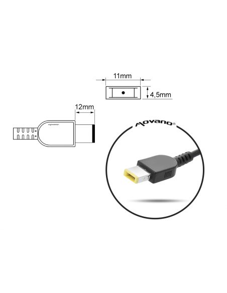 Zasilacz Mitsu 20v 3.25a (prostokątny 11.0x4.5 pin - Yoga) 65W do Lenovo