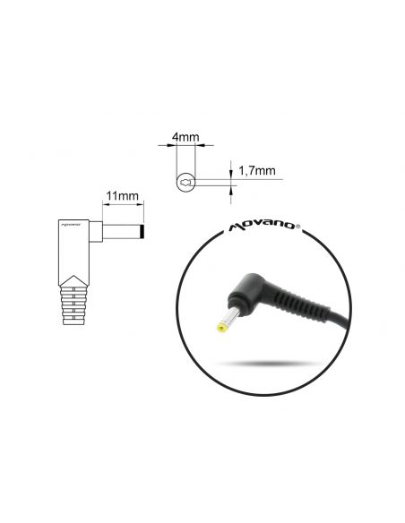 Zasilacz Mitsu 20v 2.25a (4.0x1.7) 45W do Lenovo