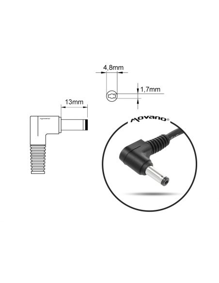 Zasilacz Mitsu 12v 3a (4.8x1.7) 36W do Asus