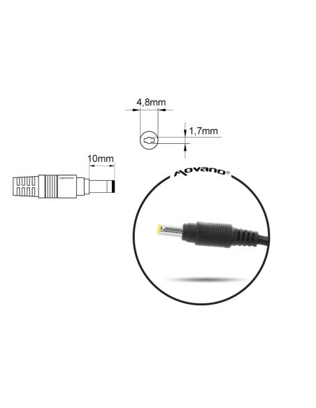 Zasilacz Movano 18.5v 3.5a (4.8x1.7) 65W do HP, Compaq