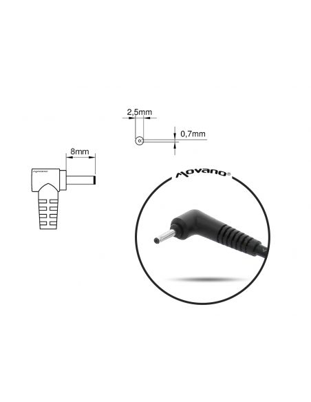 Zasilacz Movano 19v 2.1a (2.5x0.7) 40W do Asus