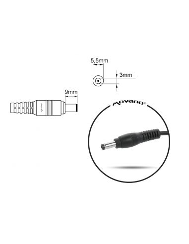 Zasilacz Movano 19v 4.74a (5.5x3.0 pin) 90W do Samsung