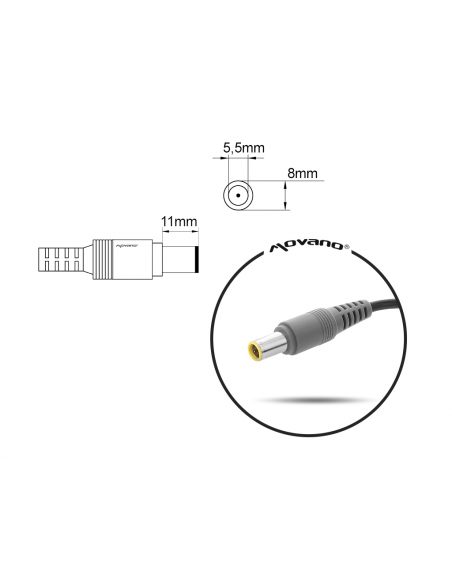 Zasilacz Movano 20v 3.25a (8.0x5.5 pin) 65W do Lenovo